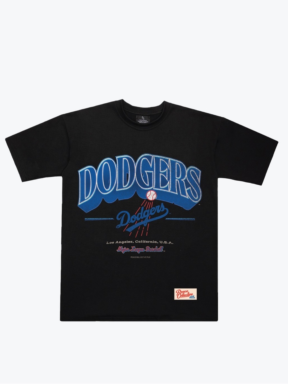 Peace Collective Los Angeles Dodgers Vintage Graphic Heavyweight T-Shirt. Medium